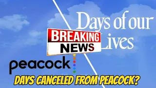 Scandal Update| DOOL fate at risk, canceled from Peacock? Days of our lives   HEARTBREAKING NEW