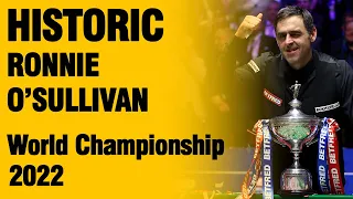 HISTORIC Ronnie O'Sullivan || Snooker World Championship 2022