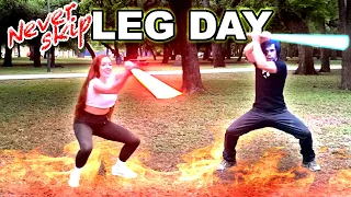 LIGHTSABER WORKOUT | LEG DAY!