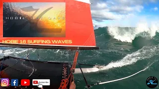 Sailing in Surf and Swell 25kts - HOBIE CAT DAYS