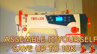 SETTING UP AND ASSEMBLING INDUSTRIAL SEWING MACHINE TWOLION(direct drive)   #industrialsewingmachine