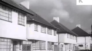 1930s London Suburbs, Suburbia, Gardening, Children Play in the Street