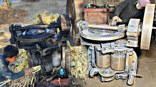 The local workers making sugarcane crusher machine in factory | Amazing making process of sugarcane