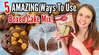 5 Amazing Ways to Use Boxed Cake Mix | Dessert Recipes That Shouldn't Be THIS EASY! | Julia Pacheco