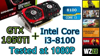 GTX 1050Ti + Intel Core i3-8100 | 6 Games tested at 1080P (2023)
