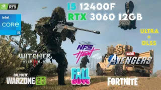 RTX 3060 12GB + i5 12400F Test in 6 Games - Ultra + DLSS | 1080p Benchmark!