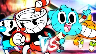 Cuphead y Mugman vs Gumball y Darwin Rap | Epicas Batallas Millenarias de Rap |