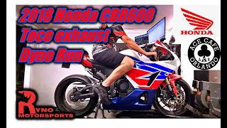 2018 Honda CBR600 Dyno Test at the Ace Cafe in Orlando Toce exhaust