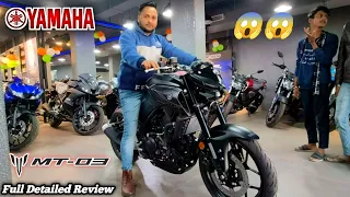 2024 Yamaha MT-03 E10 Bs6 2.O Matte Black🖤 Features On Road Price✔️ || Full Detailed Review