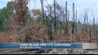 Tiger Island wildfire now 71% contained