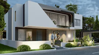 Luxury Modern House Design | 4 Bedroom | with an outdoor BBQ | 250 sqm.