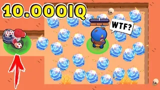 TROLL 10.000 IQ vs NOOB 1 IQ !! Funny Moments Brawl Stars # 49