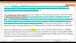 Cambridge English IELTS 15 Reading  Test 3   Passage 1   Henry Moore 1898 1986