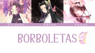 BORBOLETAS !  - Shinobu , Kanae e Kanao @JuuRafaela  | Color Coded | Kimetsu No Yaiba