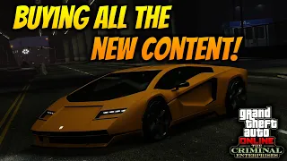 Buying ALL the NEW CONTENT in the Criminal Enterprises DLC Update!! | GTA Online