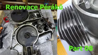 Renovace motocyklů Jawa 250 Pérák a Jawa 350 Pérák part 08 Rozebrání motoru čištění hliníkových dílů