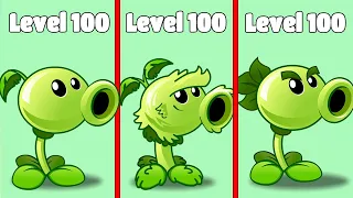 Every Pea and Super Plant level 100 vs Super Duckytube Zombie Level 100 - PvZ 2 Challenge