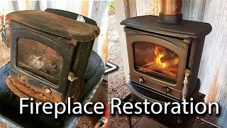 [Off Grid Build] Fixing up a rusted out cast iron wood stove