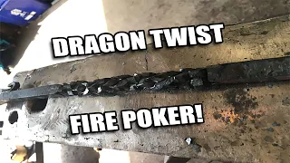 Forging a Dragon Scale Twist Fire Poker