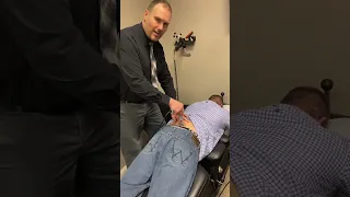 Demonstration of the Cox Flexion Distraction method that is very effective for bulging disc pain.