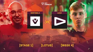 Sentinels vs LOUD - VCT Americas Stage 1 - W4D1 - Map 1