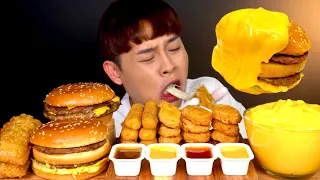 ASMR 꾸덕꾸덕 치즈버거 🍔 빅맥 치즈스틱 애플파이 맥너겟 먹방~!! McDonald’s Big Mac Cheese Burger 🍔 McNuggets MuKBang~!!