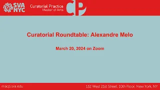 The Curatorial Roundtable: Alexandre Melo (Lisbon)