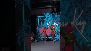 Natalie Grace (pink wig) Krissy King bikini fashion show