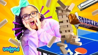 Funny Kids Try Hardest Tiny Hands Challenge Ever | Jenga, Ping Pong and more! | UniLand Kids