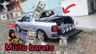 Quanto gastei pra deixar a saveiro assim?! Som, suspensão e rodas.