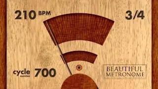 210 BPM 3/4 Wood Metronome HD