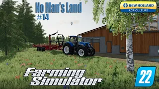 FS22 - No Man's Land #14 - Picking Silage And Straw Bales - Timelapse