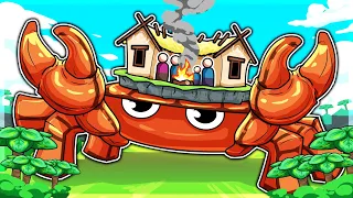 I tamed a GIANT CRAB and built a village on it's back!