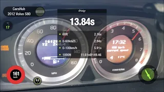 Volvo S80 T6 3.0T (304HP) - Acceleration 0 - 60 MPH (DRAGY)