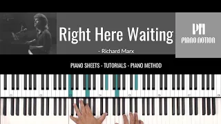 Right Here Waiting - Richard Marx (Sheet Music - Piano Solo - Piano Cover - Tutorial)