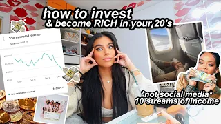 My 10 streams of income... Tips to becoming financially free in your 20's & investing for beginners