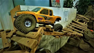 RC Rock Crawler Indoor Event Snippet  - Slowed down for Scale - Traxxas Axial Customs and more!