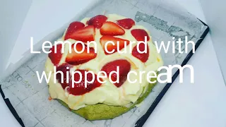 Matcha pavlova with lemon curd whipped cream (38)