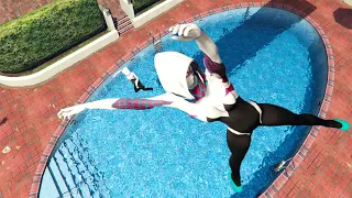 GTA 5 Mind-blowing Ragdolls Episode 8 (Spider Gwen Funny Fails)