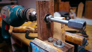 SIMPLE HOMEMADE LATHE | DIY LATHE MACHINE | DRILL POWERED LATHE MACHINE | WOODTURNING MACHINE DIY