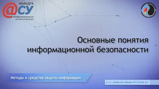 Основные понятия информационной безопасности