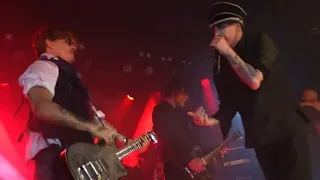 Johnny Depp and Marilyn Manson on stage