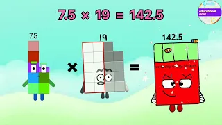 Numberblocks 7.5 decimal multiplication | 7.5 times table | learn to count ‎@preschoollearning110