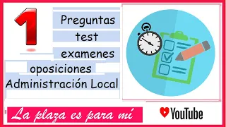 ❓ Preguntas tipo test exámenes oposiciones administración Local❤️✅ #laplazaesparami