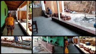 CONSTRUINDO UMA PAREDE EM VOLTA DO ALPENDRE DA CASA DA MINHA IRMÃ VÂNIA  DOS SALGADOS