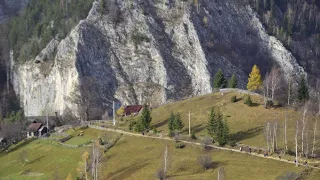 Romania! Autumn ends in Magura Village, with surrounding landscapes. [4K]