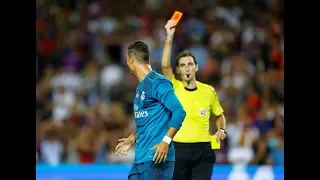 Cristiano Ronaldo RED CARD in Barcelona vs Real Madrid 1-3 – 13/08/2017