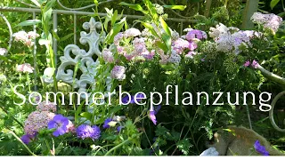 DIY Gartenupcycling | Sommerbepflanzung auf der Gartenbank | Sommerdeko Idee statt Sperrmüll 💜🌸