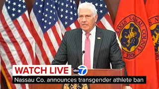 LIVE | Nassau County announces ban on transgender athletes competing at county-run facilities