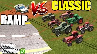 Farming Simulator 17 | CLASSIC TRACTORS vs RAMP | Fast & Flying Tractors